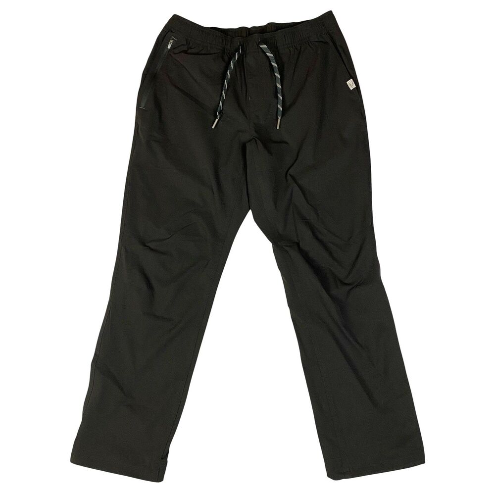 LL Bean Multisport Pants Men M 32x29 Black Elastic Waist Outdoor Hiking Tag(M28)